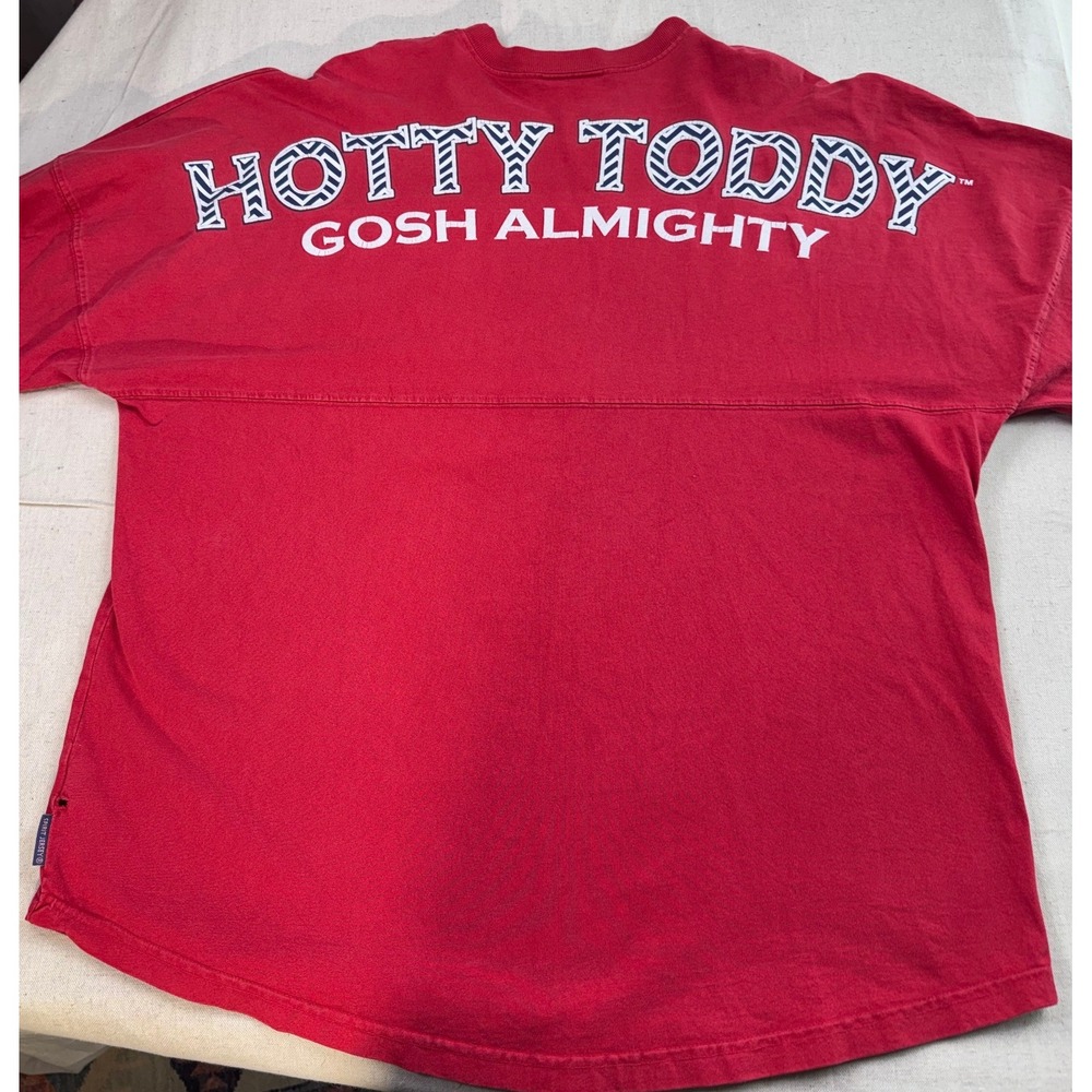 VTG Spirit Jersey Ole Miss Rebels Size XL Red Long Sleeve Hotty Toddy‎ RN131422